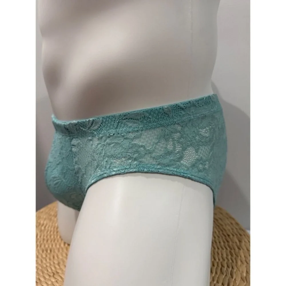 Cosabella Men's Never Say Never Comfort Micro Brief Lace Underwear Blu Capri L